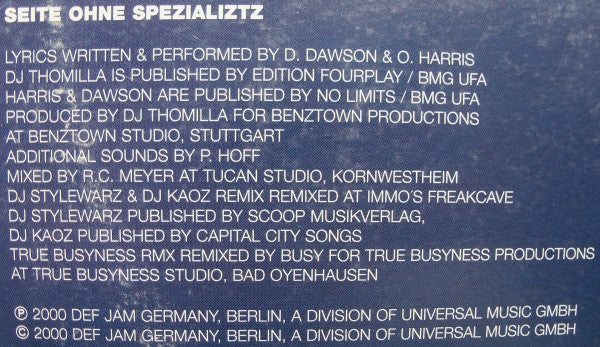 Spezializtz : Tut Was Ihr Nicht Lassen Könnt (12", Blu)