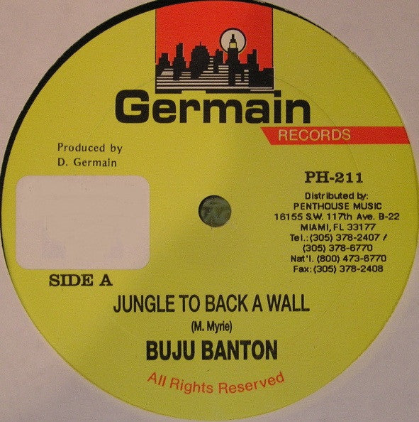 Buju Banton : Jungle To Back A Wall (12")