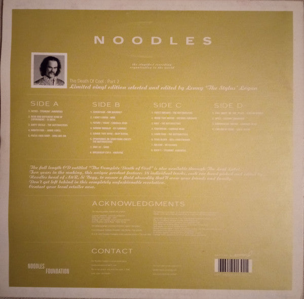 Various : The Noodles Foundation Presents: The Death Of Cool Part 2 (2xLP, Comp, Ltd)