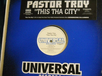 Pastor Troy : This Tha City (12", Promo)