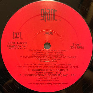 Jade (3) : Looking For Mr. Do Right (12", Promo)