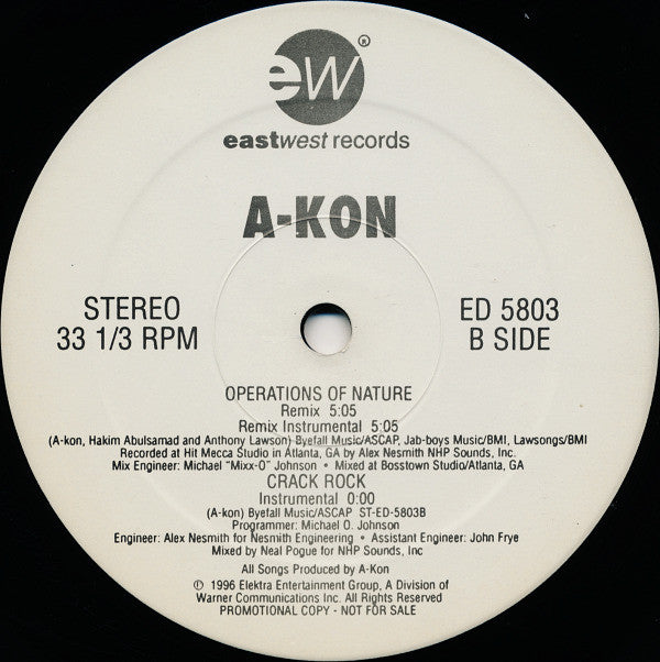 Akon : Operations Of Nature (12", Promo)