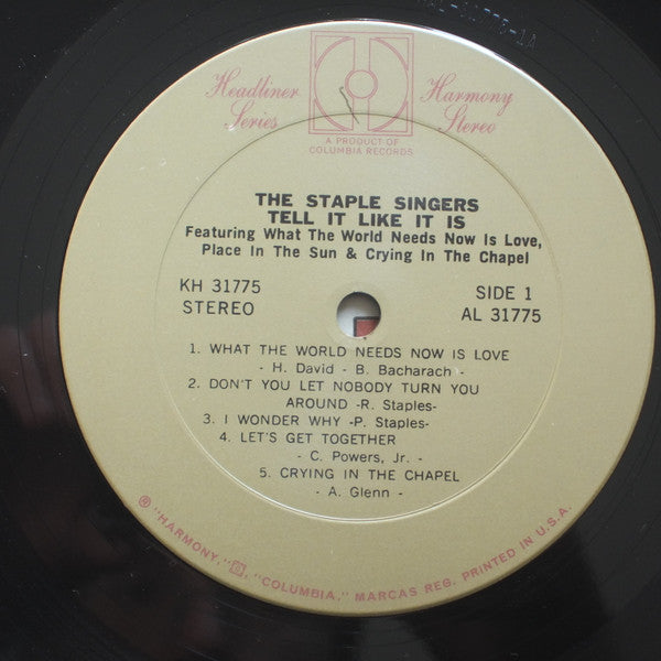 The Staple Singers : Tell It Like It Is (LP, Comp)