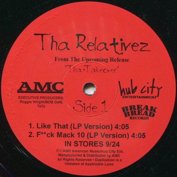 The Relativez : Like That (12", Single)