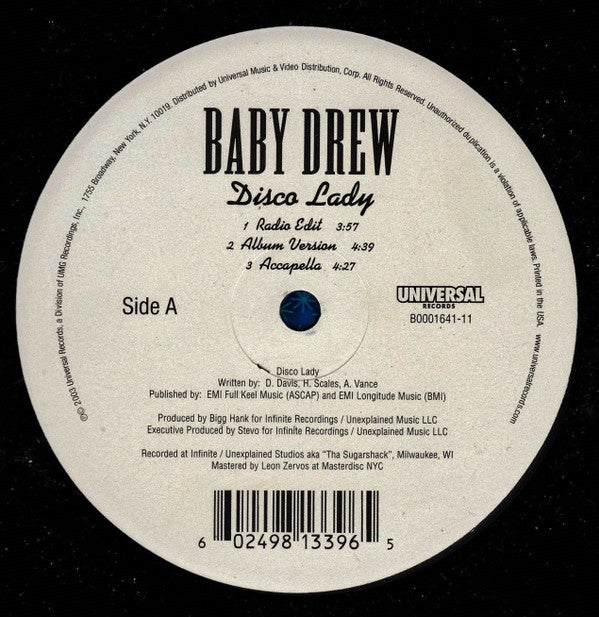 Baby Drew : Disco Lady (12")