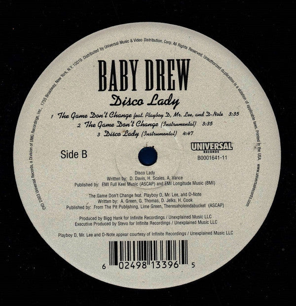 Baby Drew : Disco Lady (12")