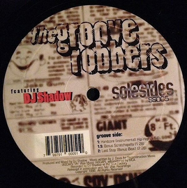 DJ Shadow And The Groove Robbers / Chief Xcel : Hardcore (Instrumental) Hip Hop / Fully Charged On Planet X (12", Unofficial)