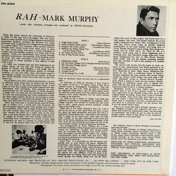 Mark Murphy : Rah (LP, Album, RE)