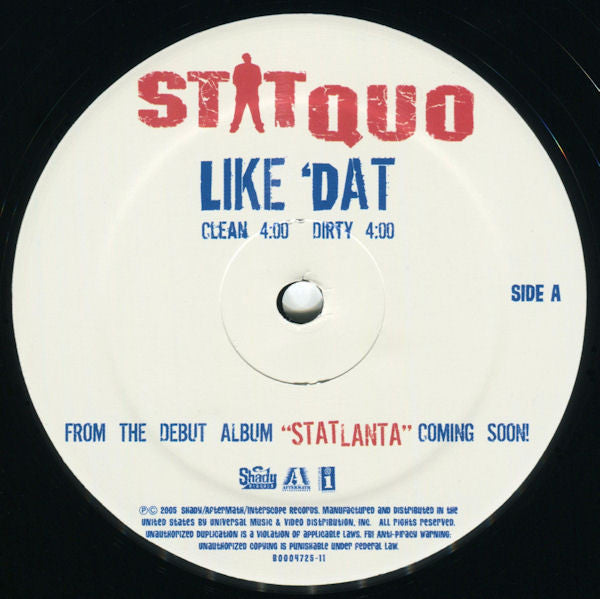 Stat Quo : Like 'Dat (12")