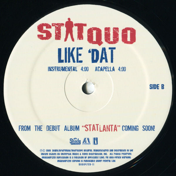 Stat Quo : Like 'Dat (12")