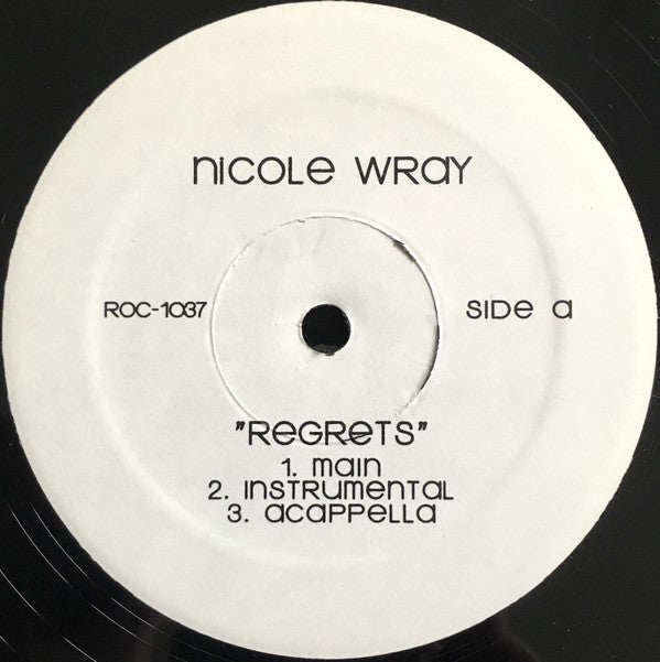 Nicole Wray Featuring Jay-Z : Regrets (12", Promo)