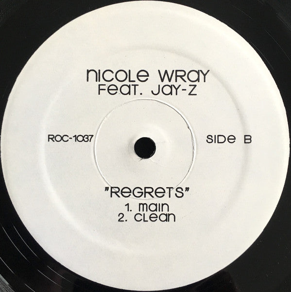 Nicole Wray Featuring Jay-Z : Regrets (12", Promo)