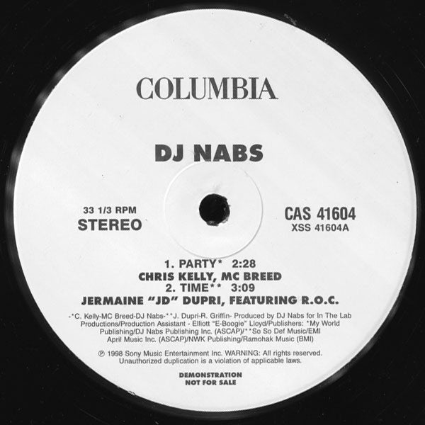 DJ Nabs : Selections from In The Lab With DJ Nabs - The Live Album (12", Promo)