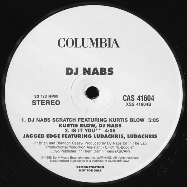 DJ Nabs : Selections from In The Lab With DJ Nabs - The Live Album (12", Promo)