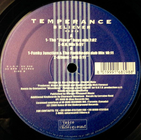 Temperance : Believer Remix (12")