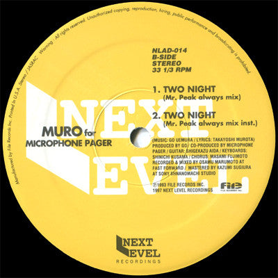 Muro For Microphone Pager : Don't Forget To My Men (12", RE)