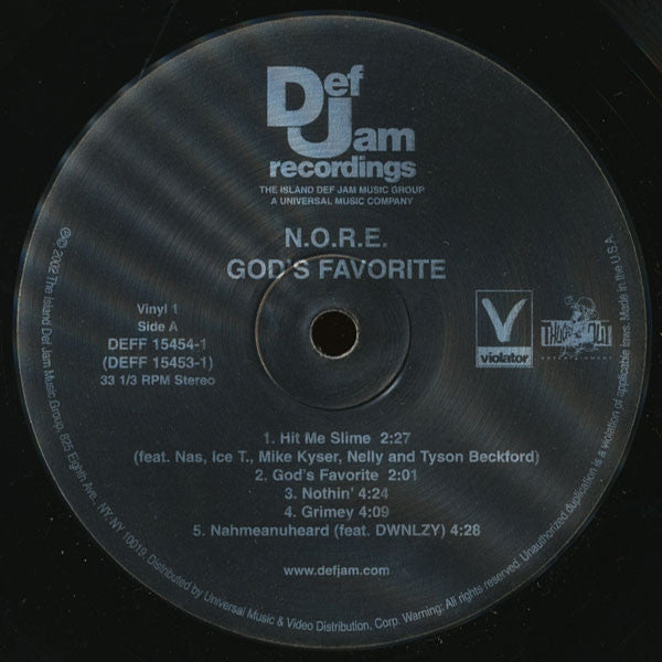 N.O.R.E. : God's Favorite (2xLP, Advance, Album, Promo)