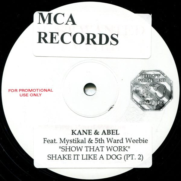 Kane & Abel Featuring Mystikal & 5th Ward Weebie : Show Dat Work (Shake It Like A Dog Pt. 2) (12", Single, Promo)