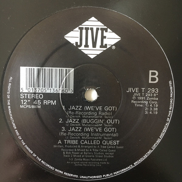 A Tribe Called Quest : Jazz (We've Got) (12", RE)