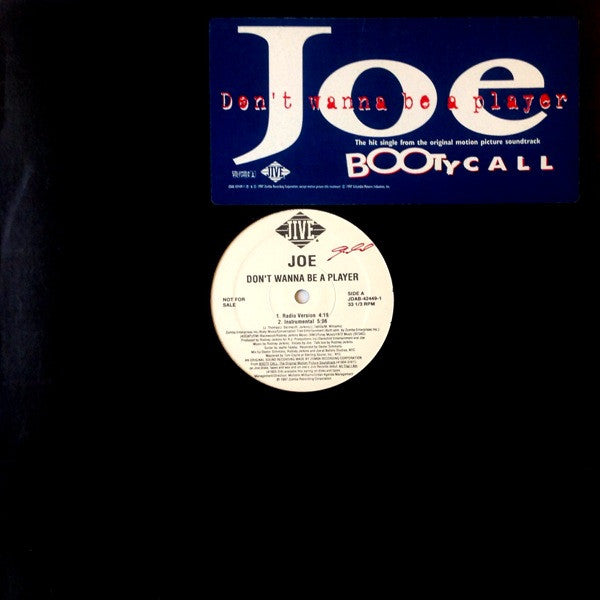 Joe : Don't Wanna Be A Player (12", Promo)