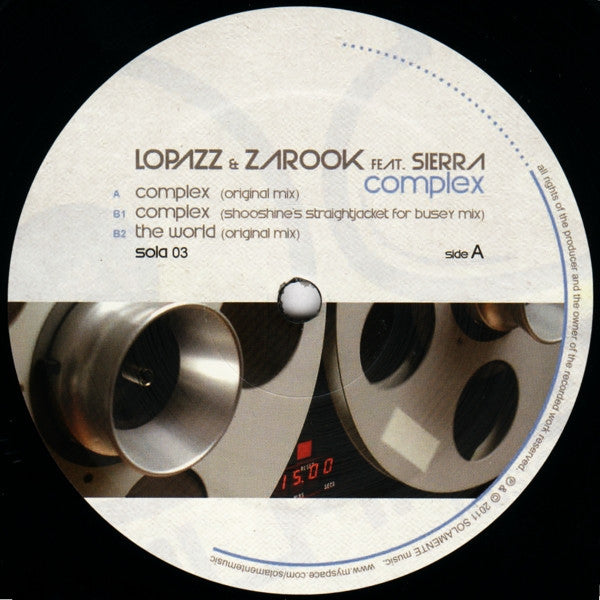 Lopazz & Eddie Zarook Feat. Sierra (4) : Complex (12")