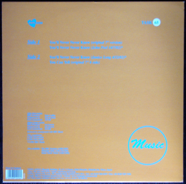 Dislocation Dance : You'll Never Never Know (12")