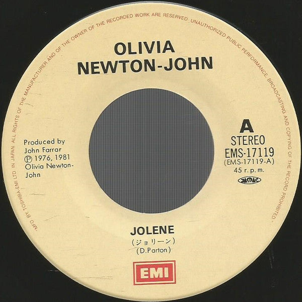 Olivia Newton-John : Jolene / Country Roads (7")