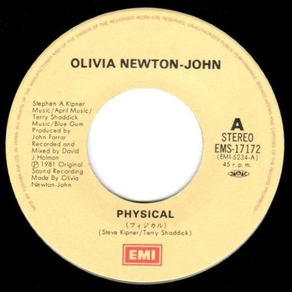 Olivia Newton-John : Physical (7", Single)