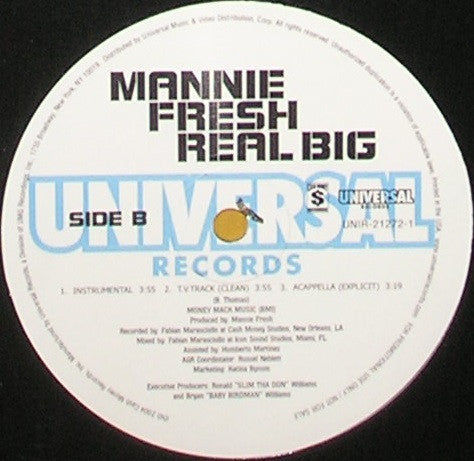 Mannie Fresh : Real Big (12", Promo)