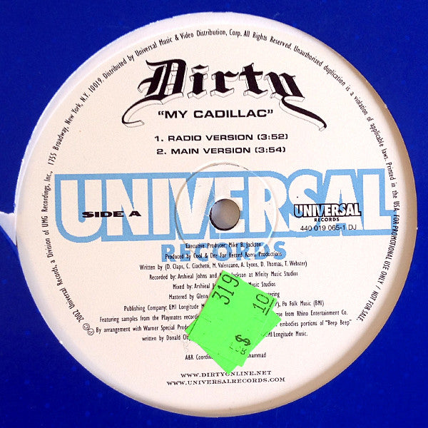 Dirty (4) : My Cadillac (12")
