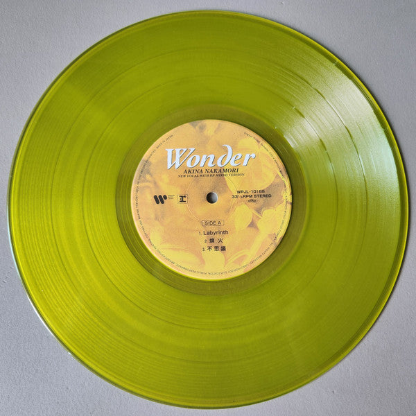 Akina Nakamori : Wonder (10", MiniAlbum, Ltd, RE, RM, Yel)
