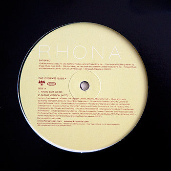 Rhona : Satisfied (12", Promo)