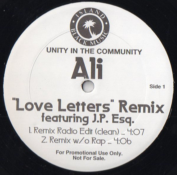 Alistair Tennant Featuring Jean Paul Esq : Love Letters (Remix) (12", Single, Promo)