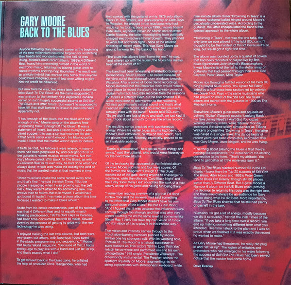 Gary Moore : Back To The Blues (2xLP, Album, RE)