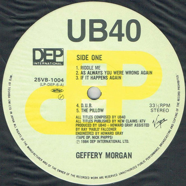 UB40 : Geffery Morgan... (LP, Album)