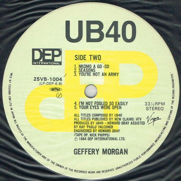 UB40 : Geffery Morgan... (LP, Album)