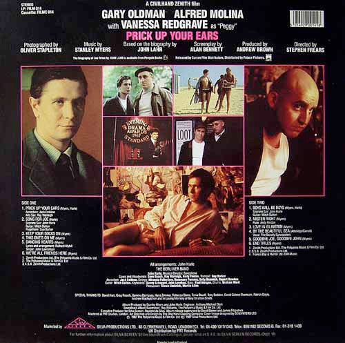 Stanley Myers : Prick Up Your Ears (Original Motion Picture Score) (LP)