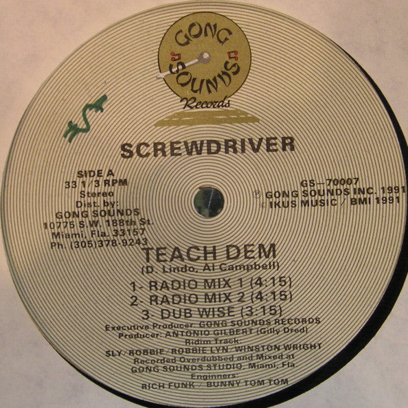 Screwdriver (2) : Teach Dem (12")