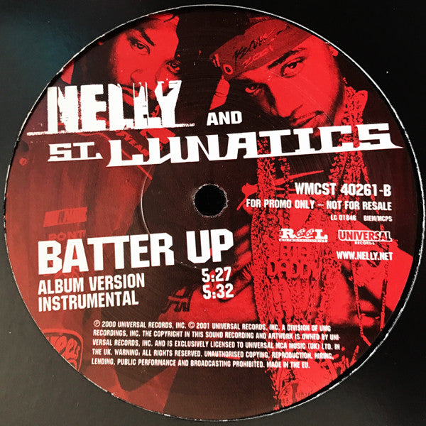 Nelly And St. Lunatics : Batter Up (12", Promo)