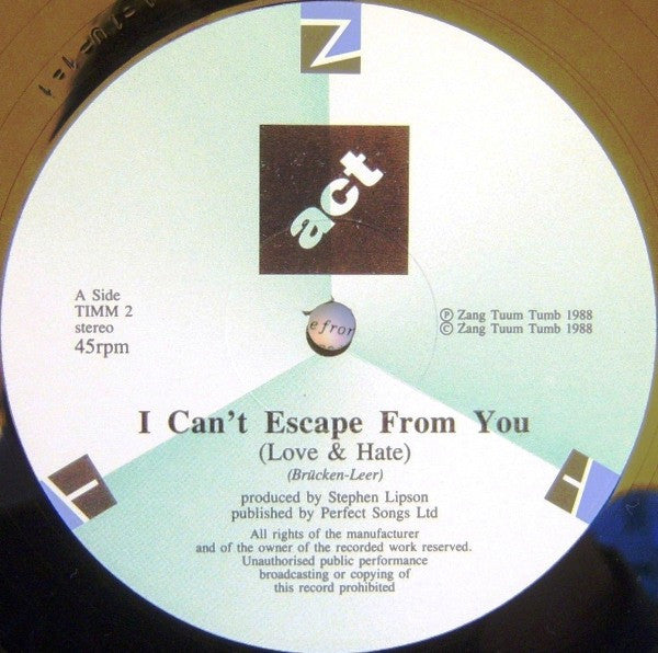Act : I Can't Escape From You (Love And Hate) (12", Single)