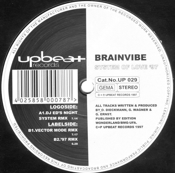 Brainvibe : System Of Love '97 (12")