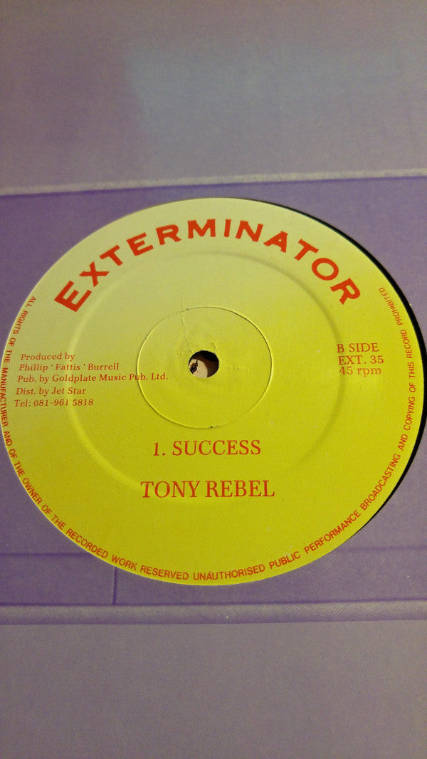 Ninjaman, Tony Rebel : Me A Go Ride / Success (12")
