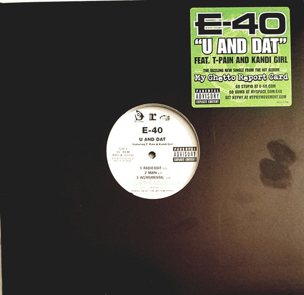 E-40 : U And Dat (12", Promo)