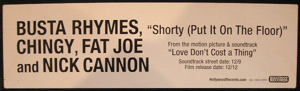 Busta Rhymes, Chingy, Fat Joe And Nick Cannon : Shorty (Put It On The Floor) (12", Promo)