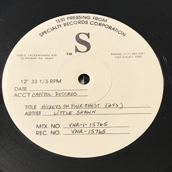 Little Shawn : Hickeys On Your Chest (12", TP)