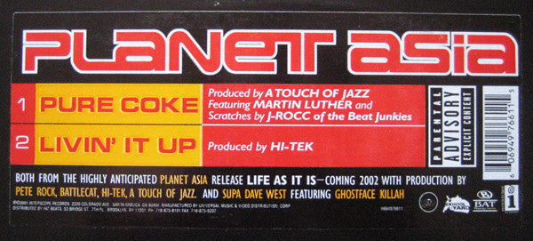 Planet Asia : Pure Coke / Livin' It Up (12")