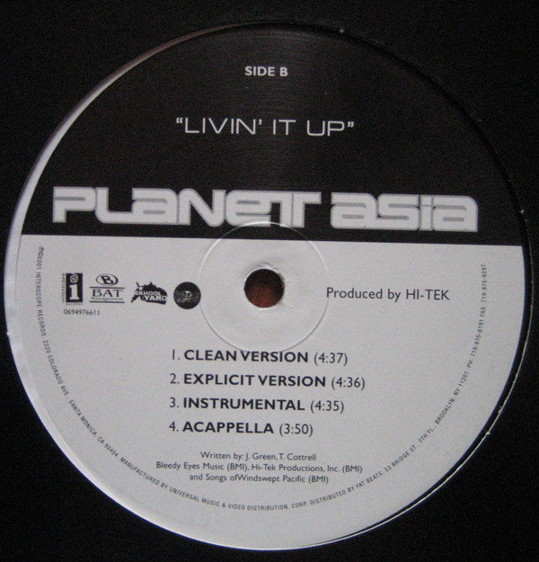 Planet Asia : Pure Coke / Livin' It Up (12")