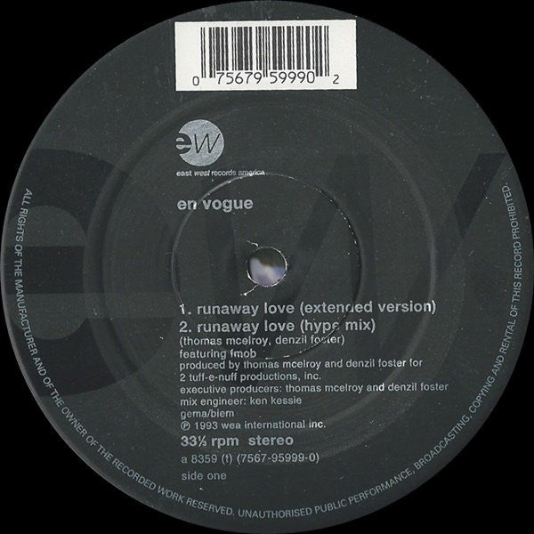 En Vogue : Runaway Love (12", Single)