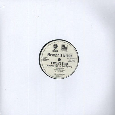 Memphis Bleek / Foxy Brown featuring Beanie Sigel and Memphis Bleek : I Won't Stop / 4-5-6 (12", Promo)