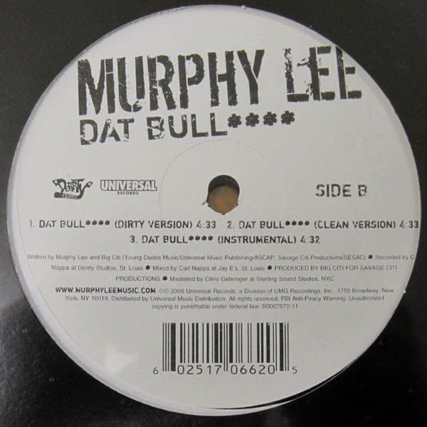Murphy Lee : Dat Bull**** (12")